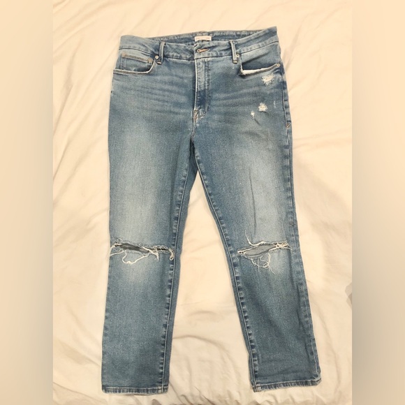 Good American Denim - Good American Good Classic medium Blue Straight Jeans size 14